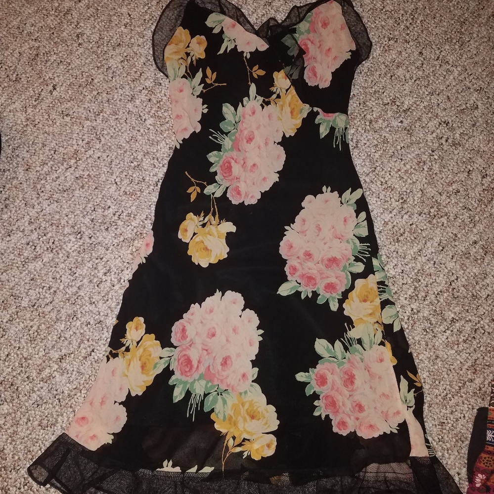 Betsey Johnson 1994 vintage 90s floral slip dress